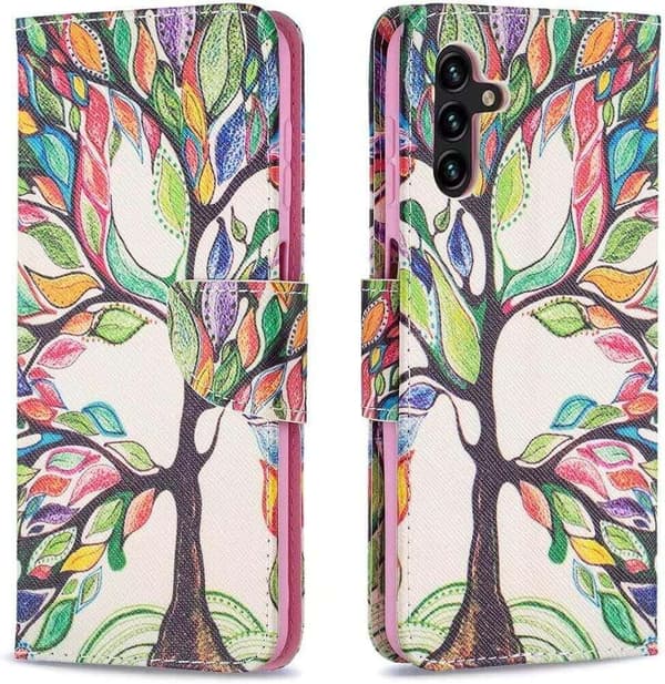 Lompakkokotelo Samsung Galaxy A34 - Värikäs Puu