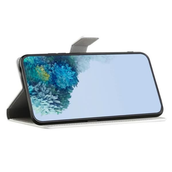 Lompakkokotelo Samsung Galaxy A34 - Valkoinen Perhosilla