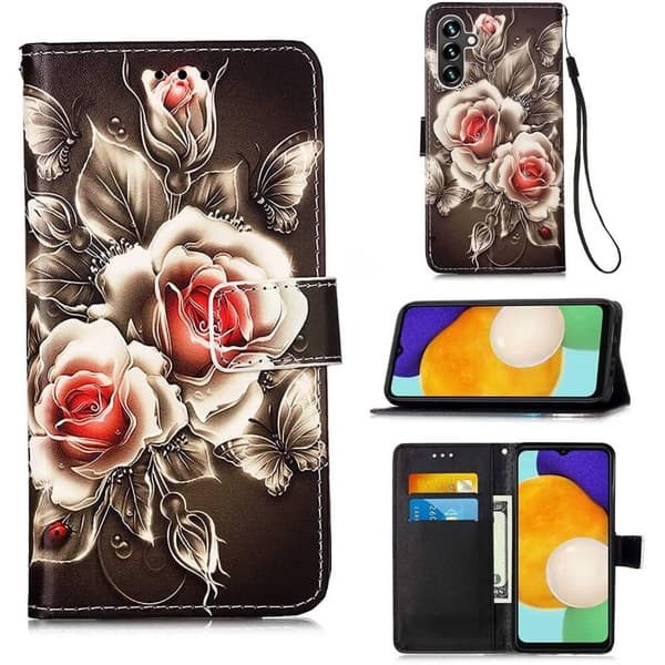 Plånboksfodral Samsung Galaxy A54 – Rosor