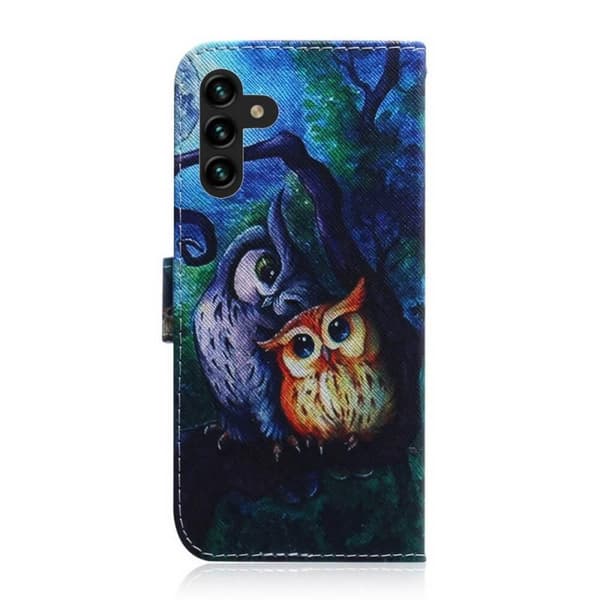Lompakkokotelo Samsung Galaxy A54 - Pöllöt Kuunvalossa