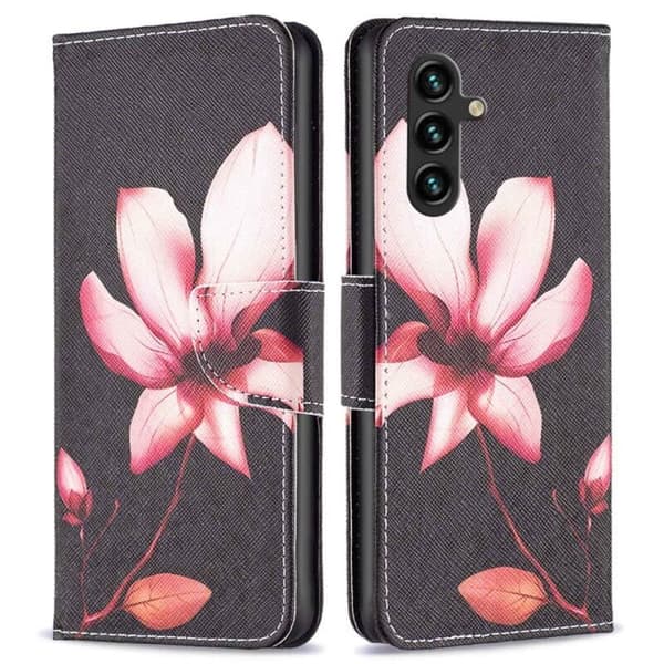 Plånboksfodral Samsung Galaxy A54 – Rosa Blomma