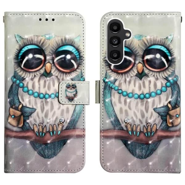 Lompakkokotelo Samsung Galaxy A54 - Koristeellinen Pöllö