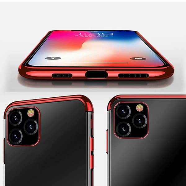 Galaxy A22 4G Mobilskal Clear Color - Röd