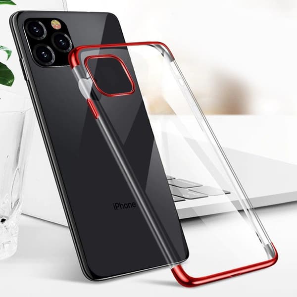 Galaxy A22 4G Mobilskal Clear Color - Röd