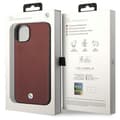 Miniatyrbild 8 av 8: BMW iPhone 14 Mobilskal Läder Diamond Pattern - Burgundy