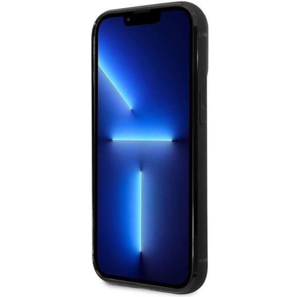 BMW iPhone 14 Pro Max Korthållare Mobilskal Läder - Svart
