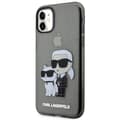 Miniatyrbild 3 av 7: Karl Lagerfeld iPhone 11 / XR Skal Gliter Karl&Choupette - Svart