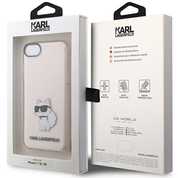 Karl Lagerfeld iPhone 7/8/SE 2020 Skal Ikonik Choupette - Rosa