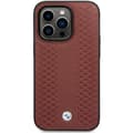 Miniatyrbild 3 av 8: BMW iPhone 14 Pro Mobilskal Läder Diamond Pattern - Burgundy