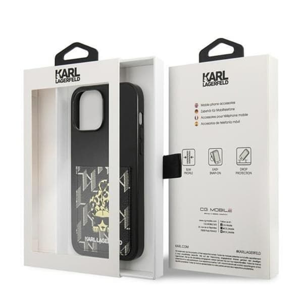 Karl Lagerfeld iPhone 13 Pro Max Mobilskal Korthållare Karlimals