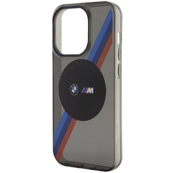 BMW iPhone 14 Pro Max Mobilskal Magsafe Tricolor Stripes - Grå