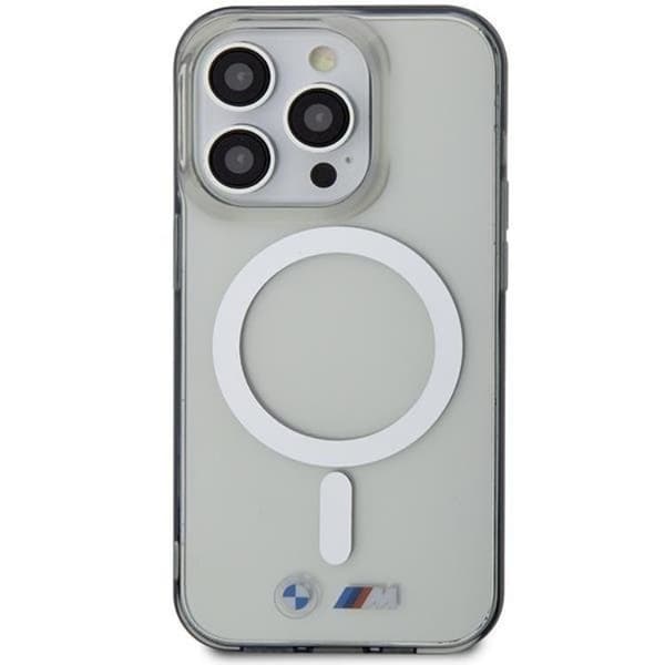 BMW iPhone 14 Pro Max Mobilskal Magsafe Silver Ring - Transparent