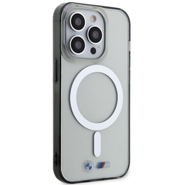 BMW iPhone 14 Pro Max Mobilskal Magsafe Silver Ring - Transparent