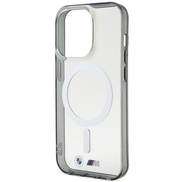 BMW iPhone 14 Pro Max Mobilskal Magsafe Silver Ring - Transparent