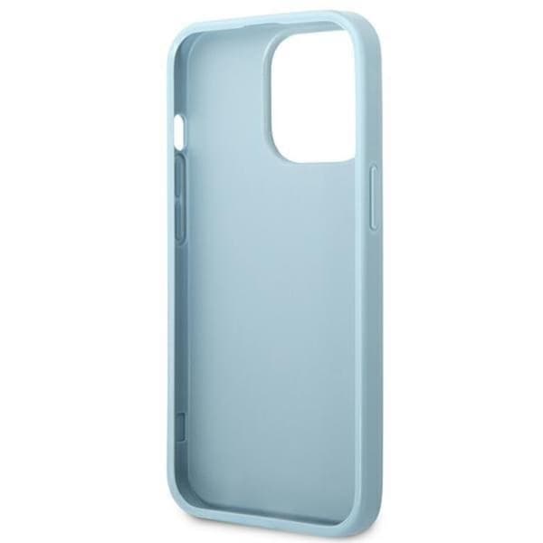Guess iPhone 13 Pro Mobilskal Saffiano Small Metall Logo - Blå