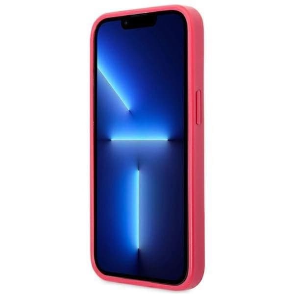 Guess iPhone 13 Pro Mobilskal Saffiano Small Metall Logo - Rosa