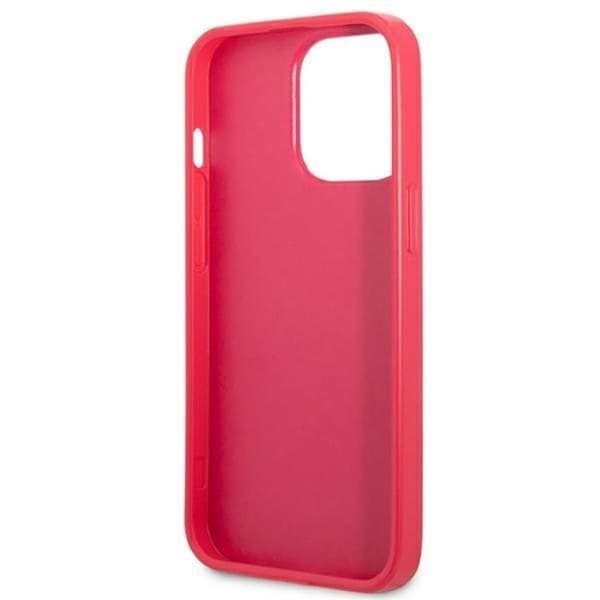 Guess iPhone 13 Pro Mobilskal Saffiano Small Metall Logo - Rosa