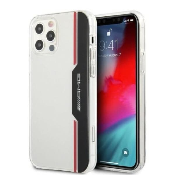 AMG iPhone 12/12 Pro Mobilskal Electroplate Vertical - Transparent
