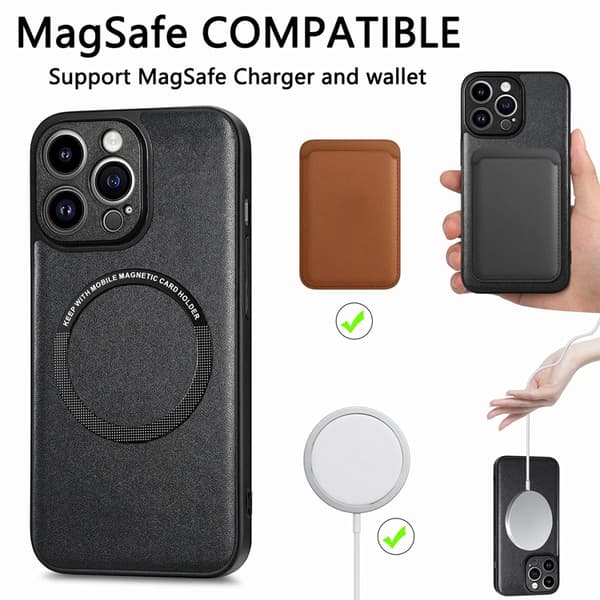 BOOM iPhone 8 Plus Mobilskal Magsafe Läder - Blå