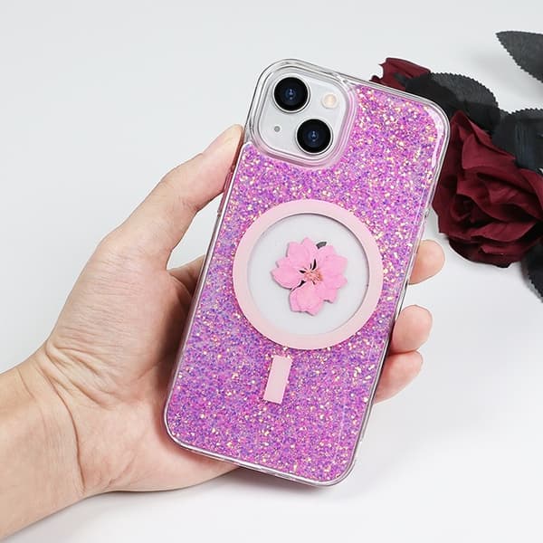 BOOM iPhone 13 Mobilskal Magsafe Drop-Proof - Rosa Flower