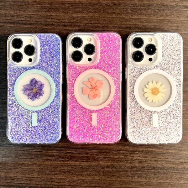BOOM iPhone 12 Pro Max Mobilskal Magsafe Drop-Proof - Lila Flower