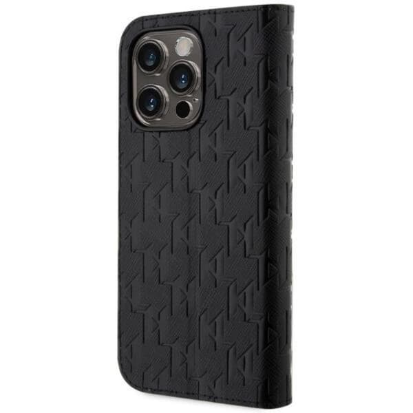 Karl Lagerfeld iPhone 14 Pro Max Plånboksfodral Monogram Svart