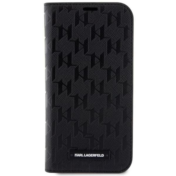 Karl Lagerfeld iPhone 14 Pro Max Plånboksfodral Monogram Svart