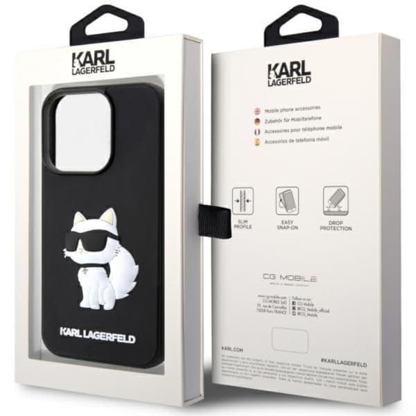 Karl Lagerfeld iPhone 14 Pro Max Mobilskal Rubber Choupette 3D