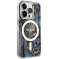 Miniatyrbild 5 av 11: Guess iPhone 14 Pro Max Mobilskal MagSafe Leopard - Blå