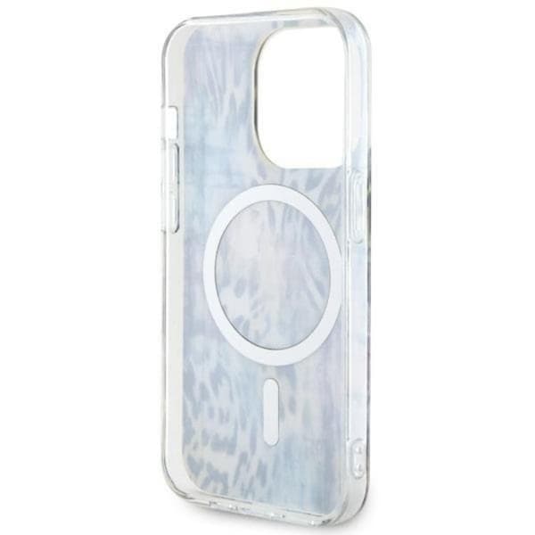 Guess iPhone 14 Pro Max Mobilskal MagSafe Leopard - Blå