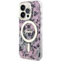 Miniatyrbild 2 av 8: Guess iPhone 14 Pro Mobilskal MagSafe Flower - Rosa