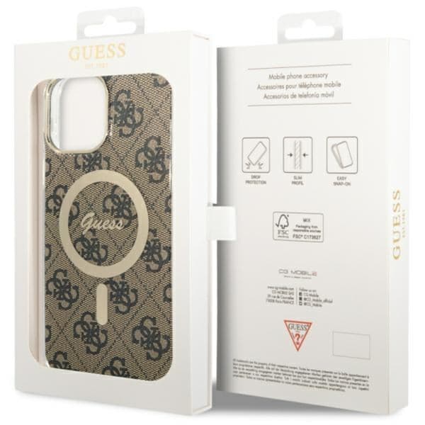 Guess iPhone 13 Pro Max Mobilskal MagSafe - Brun