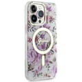Miniatyrbild 4 av 8: Guess iPhone 14 Pro Mobilskal MagSafe Flower - Transparent