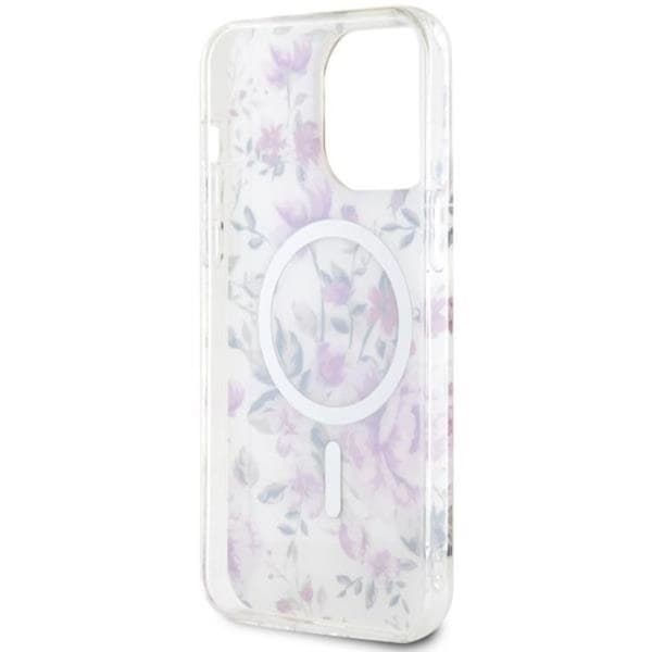 Guess iPhone 14 Pro Mobilskal MagSafe Flower - Transparent