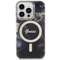 Miniatyrbild 3 av 8: Guess iPhone 14 Pro Mobilskal MagSafe Guld Marble - Svart