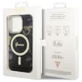 Miniatyrbild 8 av 8: Guess iPhone 14 Pro Mobilskal MagSafe Guld Marble - Svart
