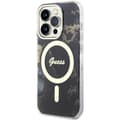 Miniatyrbild 2 av 8: Guess iPhone 14 Pro Mobilskal MagSafe Guld Marble - Svart