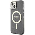Miniatyrbild 3 av 9: Guess iPhone 14 Plus Mobilskal MagSafe Glitter Guld - Svart
