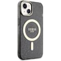 Miniatyrbild 5 av 9: Guess iPhone 14 Plus Mobilskal MagSafe Glitter Guld - Svart