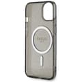 Miniatyrbild 8 av 9: Guess iPhone 14 Plus Mobilskal MagSafe Glitter Guld - Svart