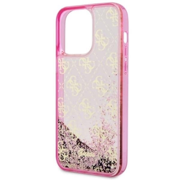 Guess iPhone 14 Pro Max Mobilskal Liquid Glitter - Rosa