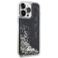 Miniatyrbild 4 av 8: Guess iPhone 14 Pro Max Mobilskal Liquid Glitter Marble - Svart