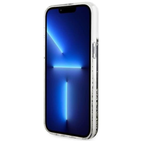 Guess iPhone 14 Pro Max Mobilskal Liquid Glitter Marble - Svart