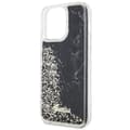 Miniatyrbild 6 av 8: Guess iPhone 14 Pro Max Mobilskal Liquid Glitter Marble - Svart