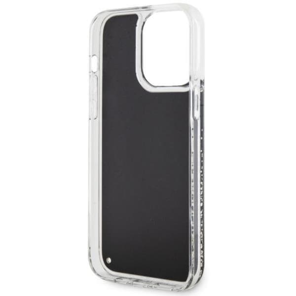Guess iPhone 14 Pro Max Mobilskal Liquid Glitter Marble - Svart