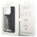 Miniatyrbild 8 av 8: Guess iPhone 14 Pro Max Mobilskal Liquid Glitter Marble - Svart