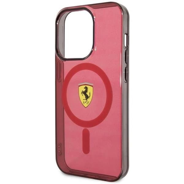 Ferrari iPhone 14 Pro Max Mobilskal Magsafe Translucent - Röd