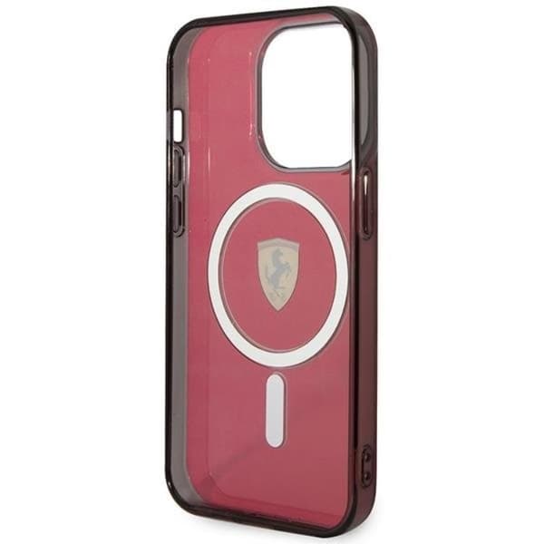 Ferrari iPhone 14 Pro Max Mobilskal Magsafe Translucent - Röd