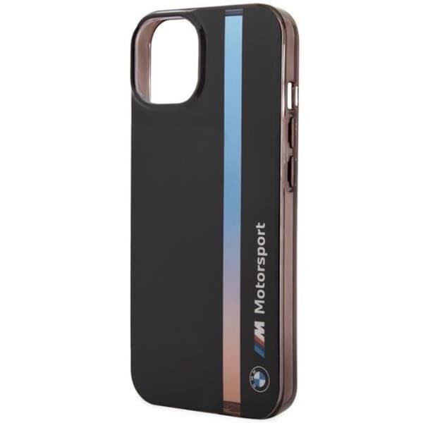 BMW iPhone 14 Mobilskal IML Tricolor Stripe - Svart