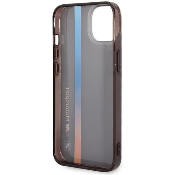 BMW iPhone 14 Mobilskal IML Tricolor Stripe - Svart